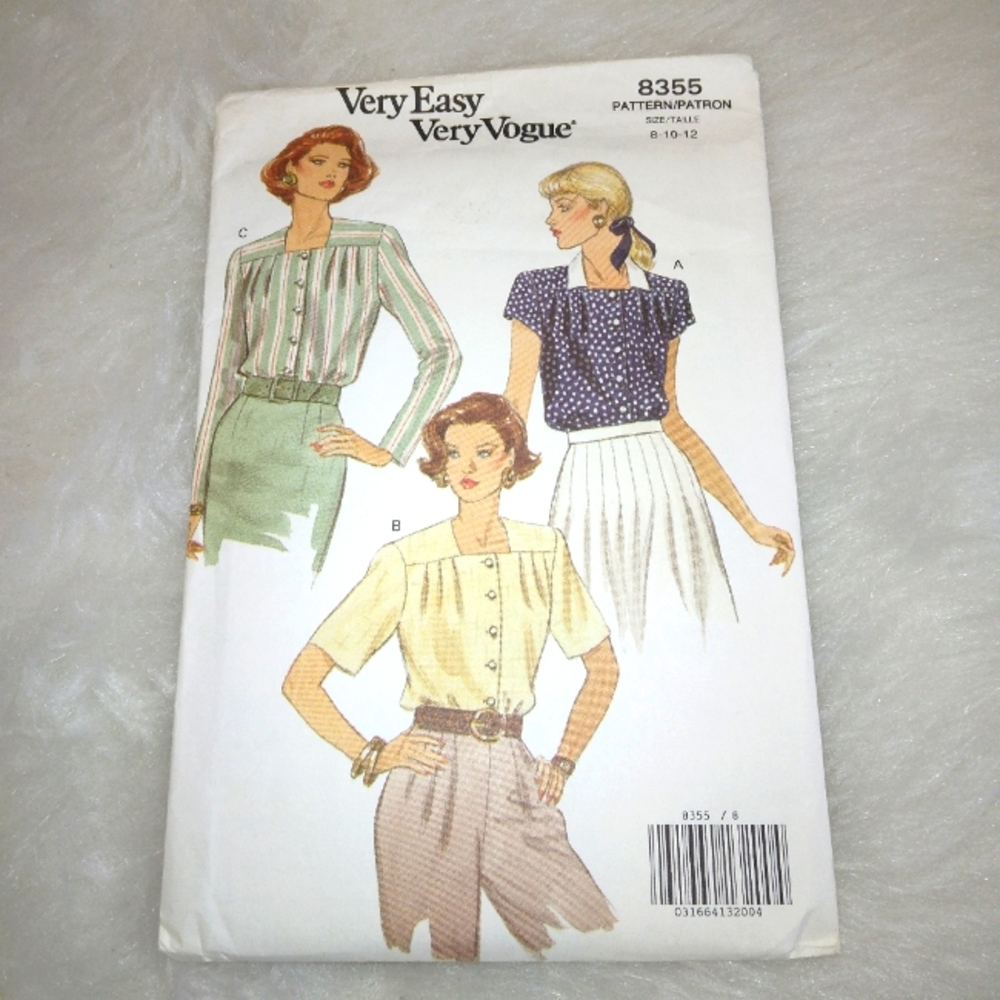 VOGUE 8355 Sz 8-12 Very Easy Vogue blouse